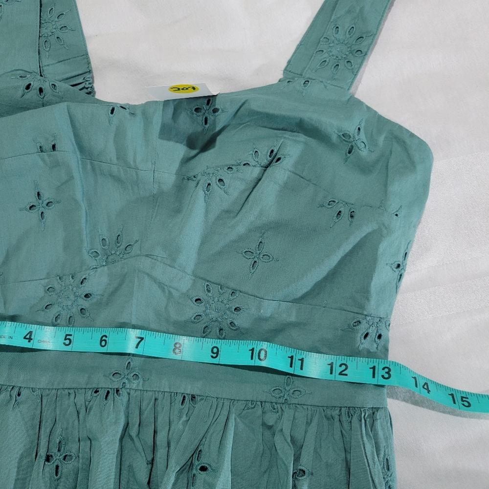 J Crew Factory Eyelet midi dress CI223 NWT SZ 0 - Picture 13 of 13